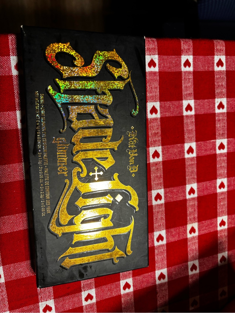 Kat Von D Black Palette with Holographic Gold Logo